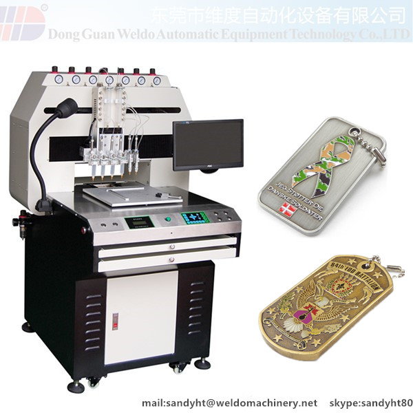 Enamelling Metal Dog Tag Automatic Injection Machine
